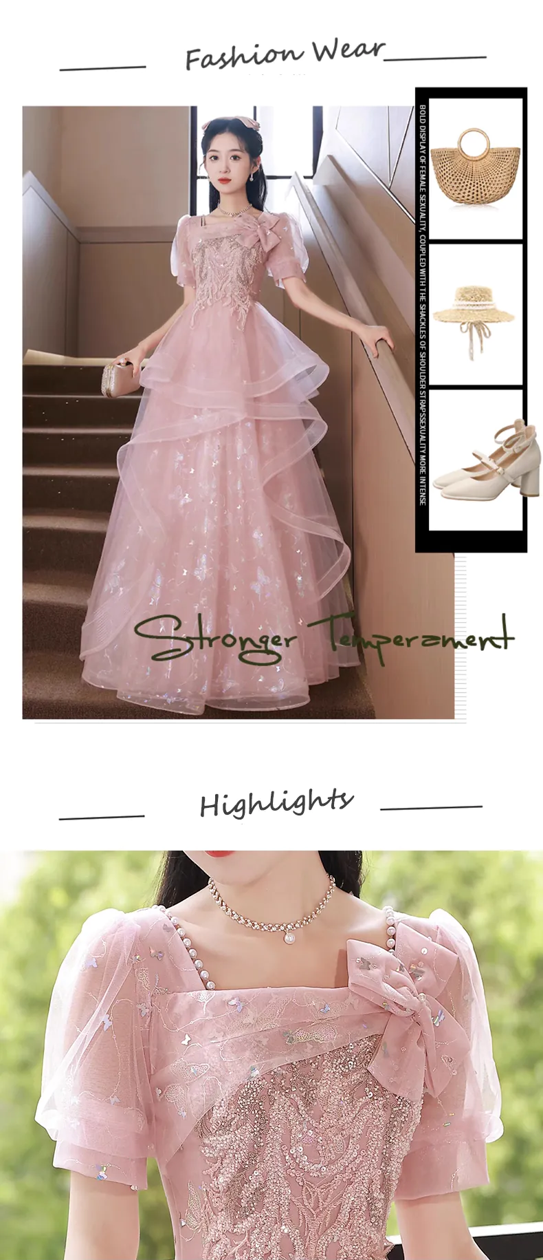 Charming-Pink-Embroidery-Short-Sleeve-Evening-Party-Prom-Long-Dress08