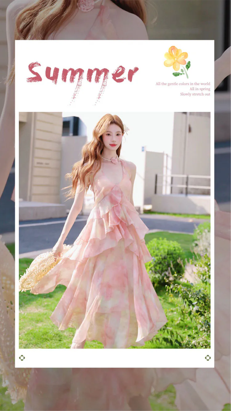 Ethereal-Tie-Dye-Pink-Ruffle-Layered-Skirt-Tiered-Backless-Chiffon-Dress07