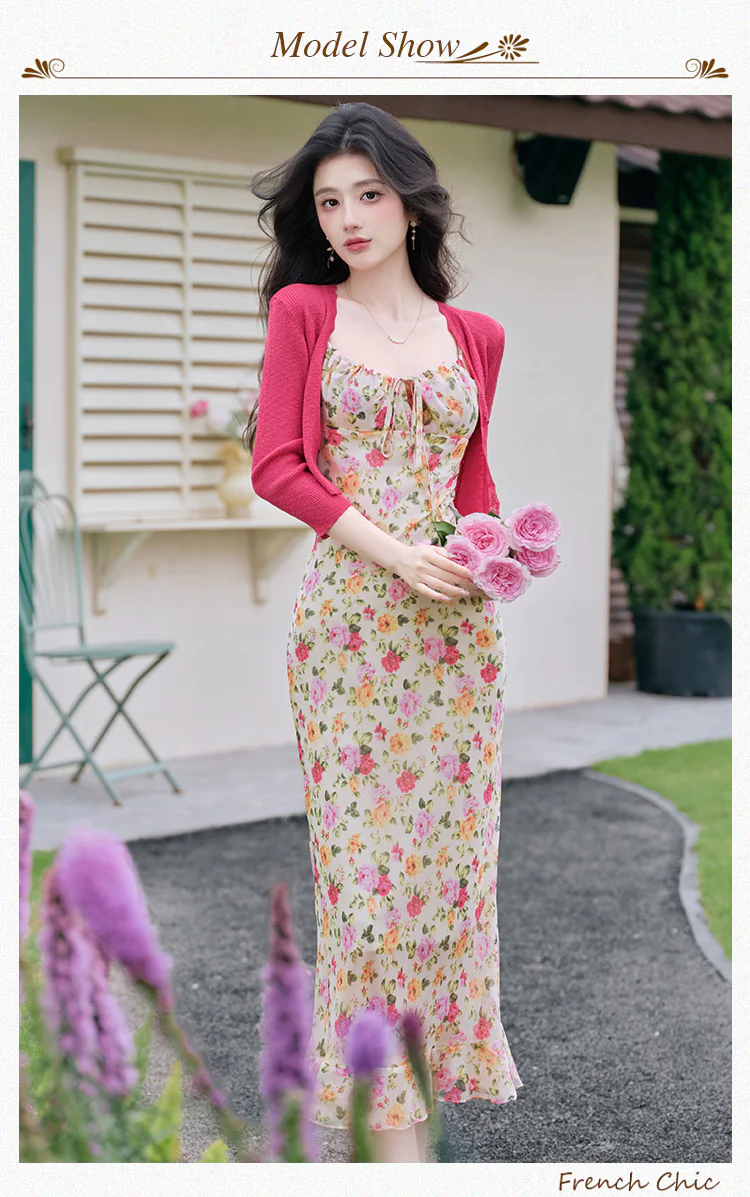 French-Retro-Summer-Floral-Cami-Dress-and-Matching-Cropped-Knit-Cardigan10