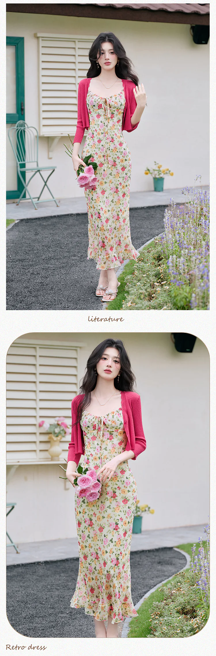 French-Retro-Summer-Floral-Cami-Dress-and-Matching-Cropped-Knit-Cardigan14