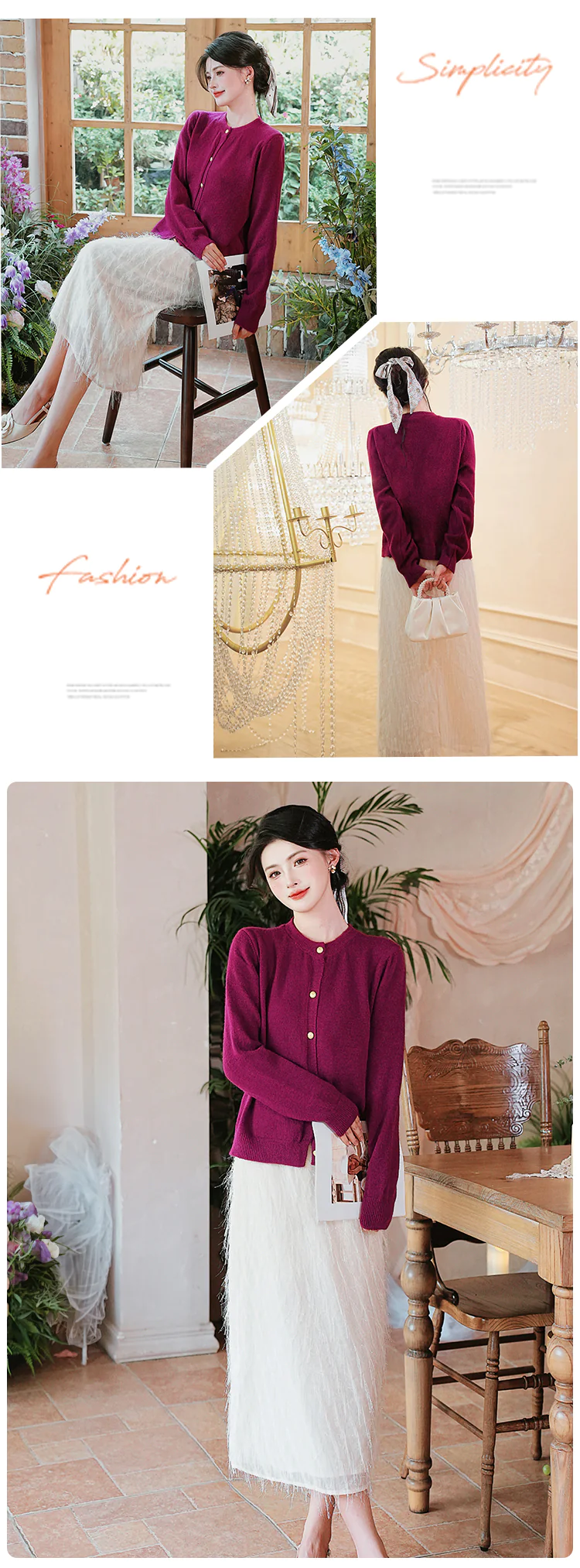 Gentle-Ladies-Purple-Sweater-Coat-with-Plush-Skirt-Autumn-Work-Casual-Set08