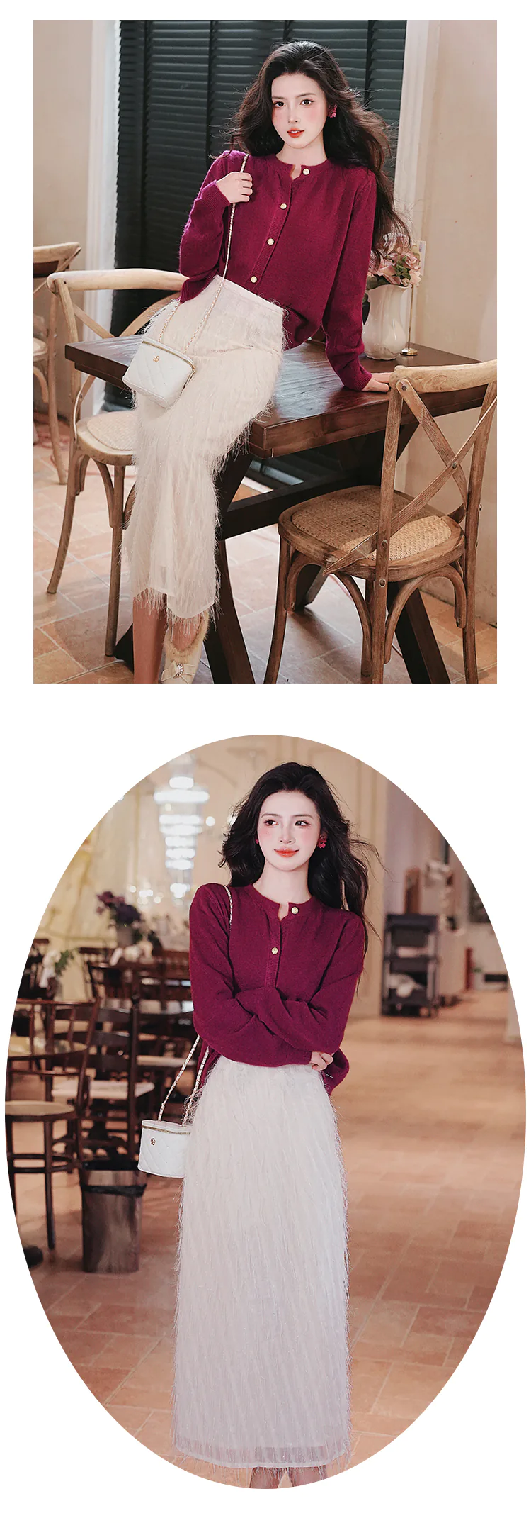 Gentle-Ladies-Purple-Sweater-Coat-with-Plush-Skirt-Autumn-Work-Casual-Set12