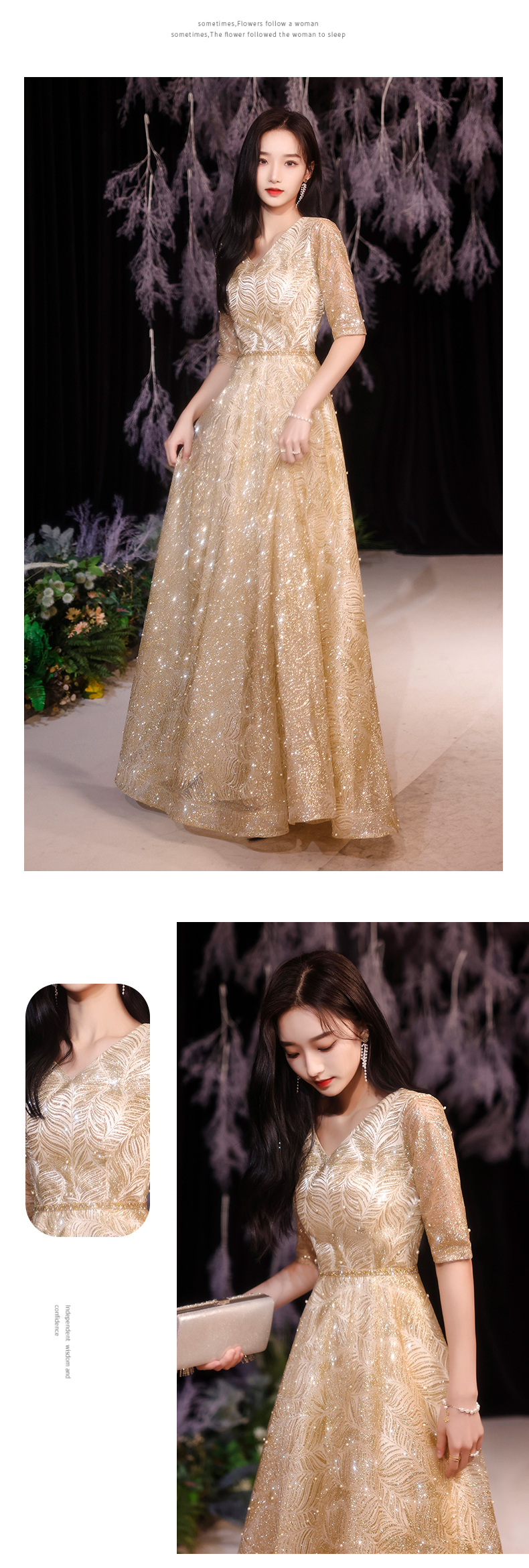 Glitter Luxury Party Plus Size Long Prom Dress13