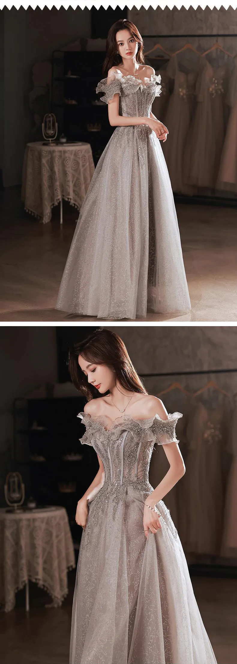 Grey-Off-the-Shoulder-Banquet-Party-Hostess-Evening-Gown-Formal-Dress13