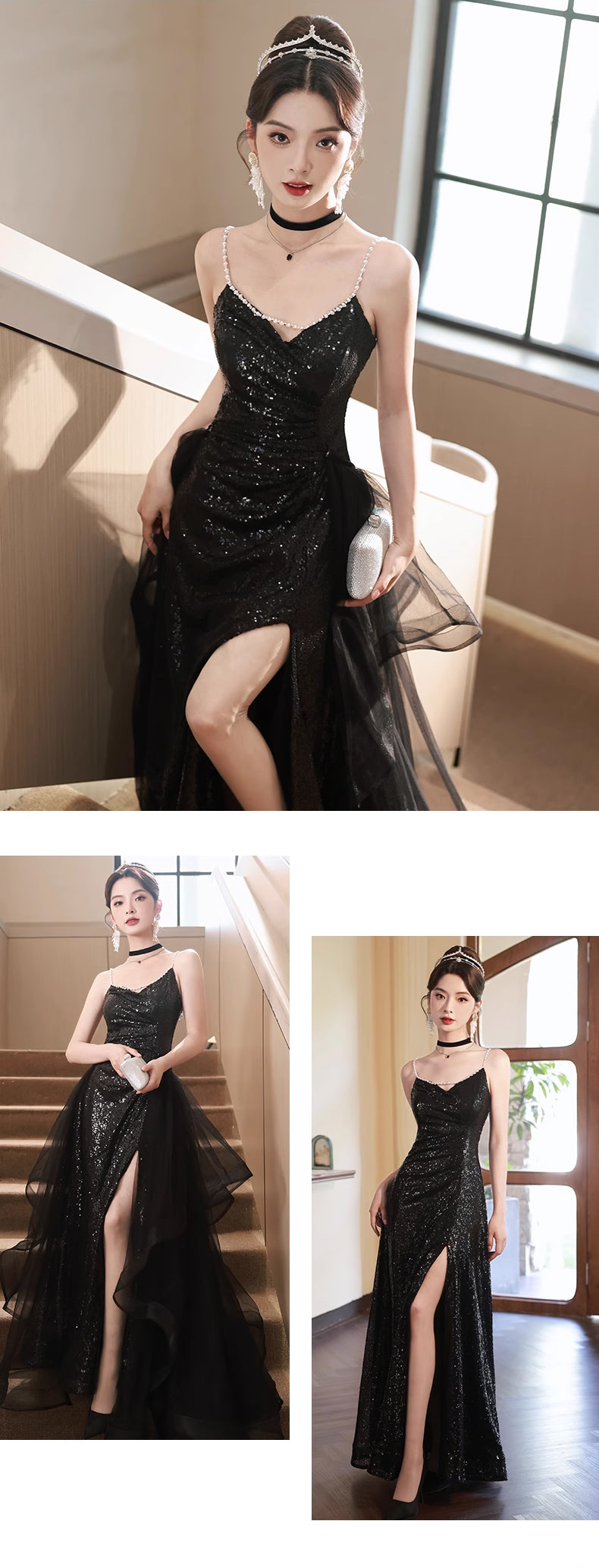 Luxury-Black-Banquet-Party-Evening-Long-Dress-Sleeveless-Ball-Gown15