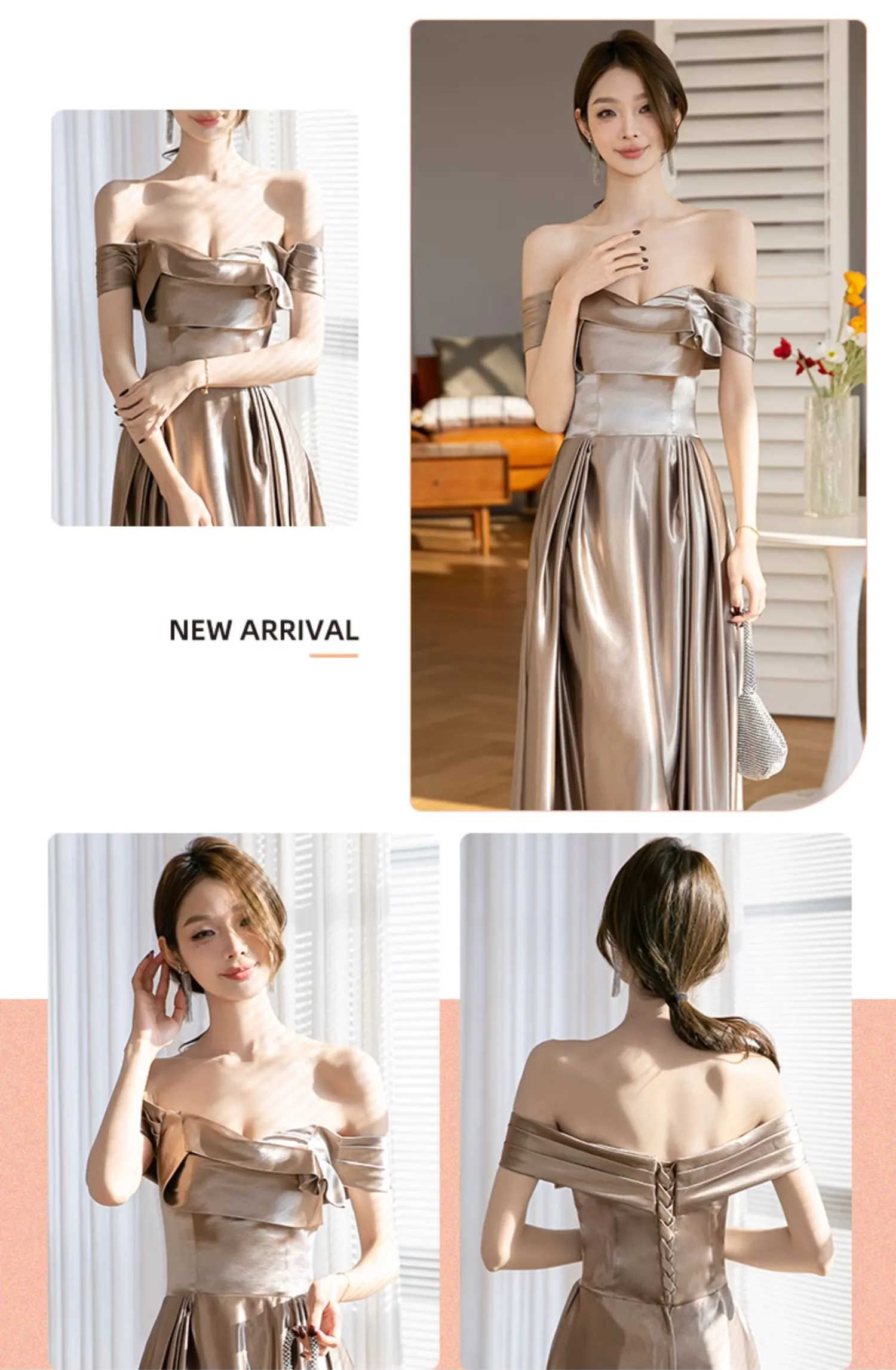 Modest-Mocha-Coffee-Satin-Formal-Party-Wedding-Guest-Bridesmaid-Dress13