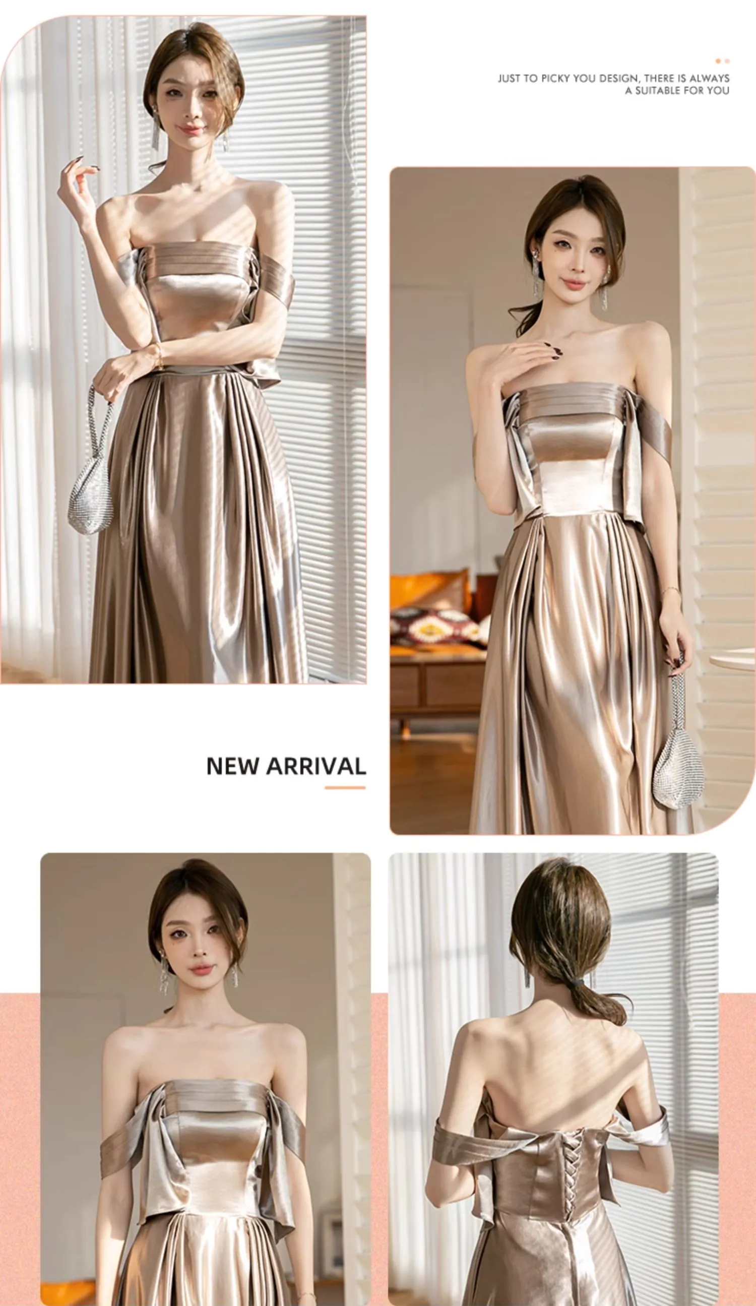 Modest-Mocha-Coffee-Satin-Formal-Party-Wedding-Guest-Bridesmaid-Dress19