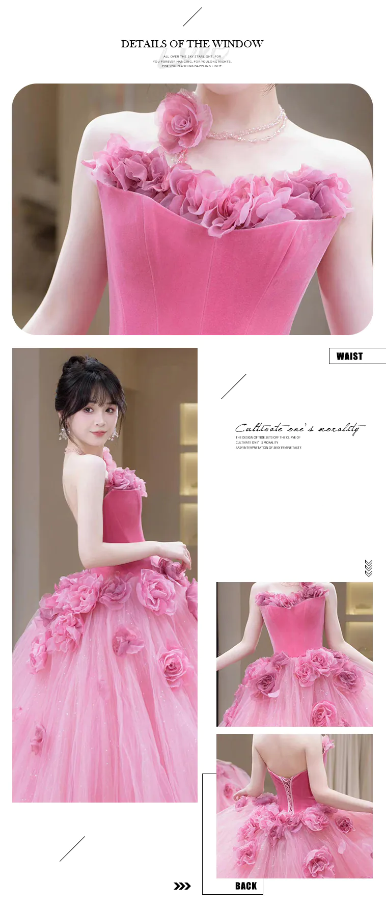 Romantic-Blush-Pink-3D-Rose-Floral-Princess-Tulle-Evening-Gala-Party-Gown09