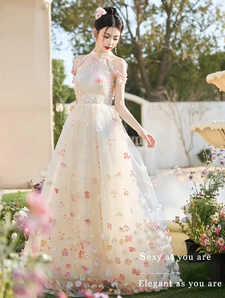 Romantic-Champagne-3D-Flowers-Halter-Chiffon-Evening-Dress-Party-Gown07