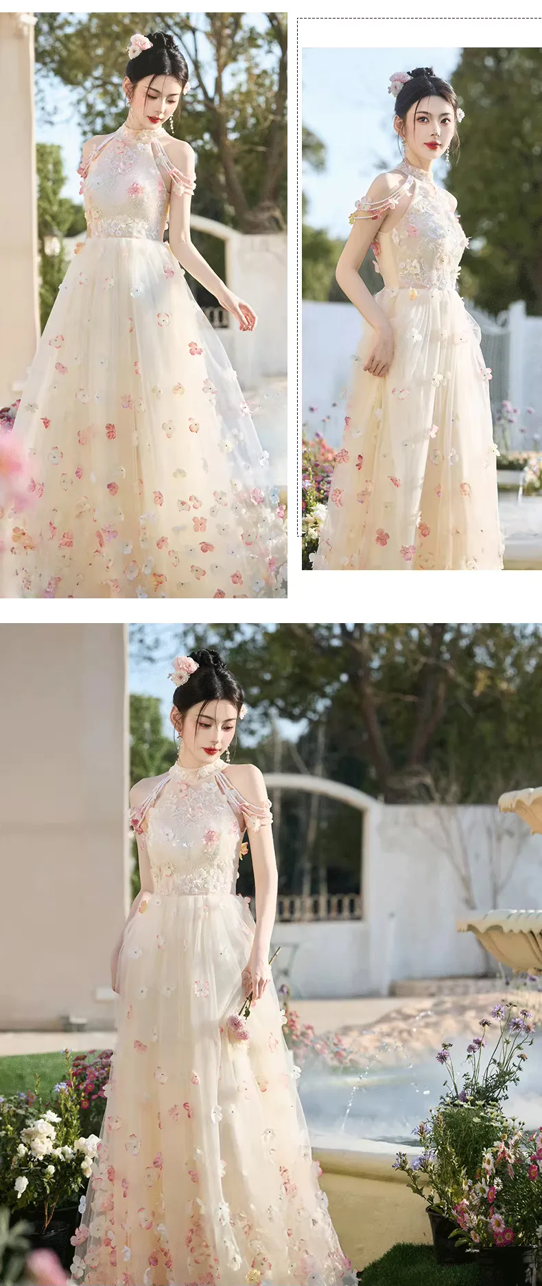 Romantic-Champagne-3D-Flowers-Halter-Chiffon-Evening-Dress-Party-Gown10