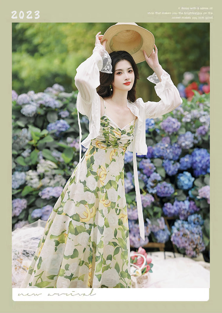 Romantic-Vintage-Floral-Print-Slip-Dress-with-Lace-Trim-Sleeve-Cardigan-Set06