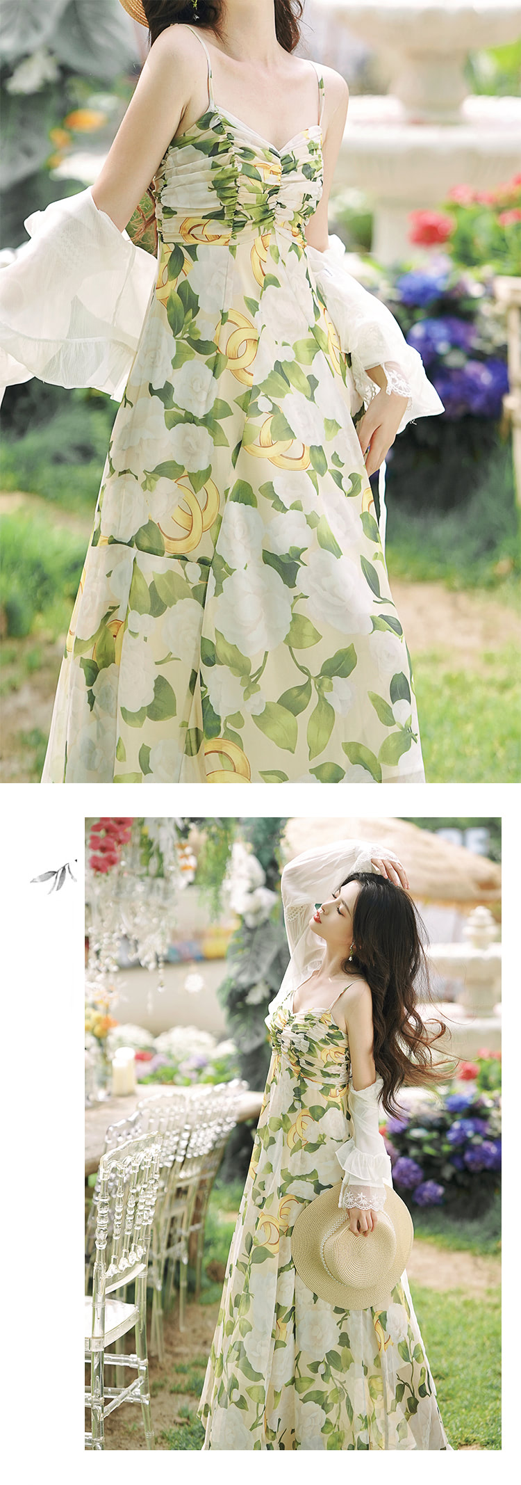 Romantic-Vintage-Floral-Print-Slip-Dress-with-Lace-Trim-Sleeve-Cardigan-Set11
