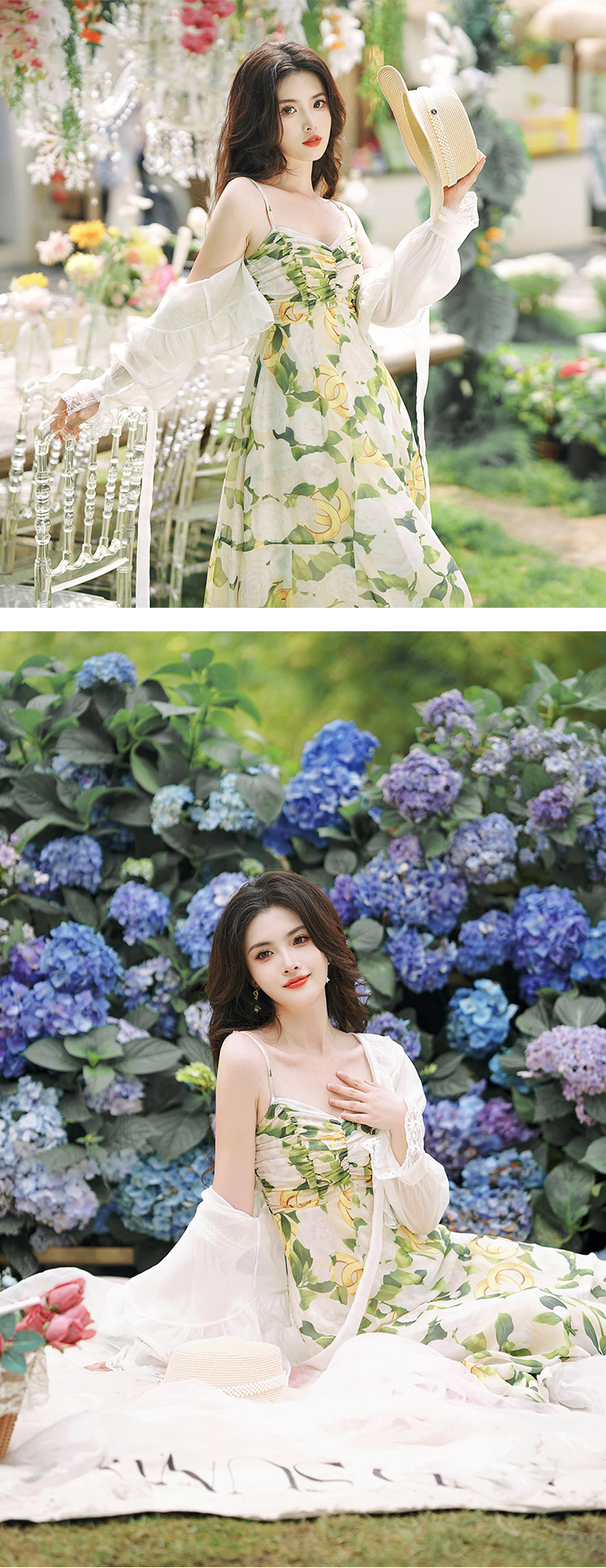 Romantic-Vintage-Floral-Print-Slip-Dress-with-Lace-Trim-Sleeve-Cardigan-Set14
