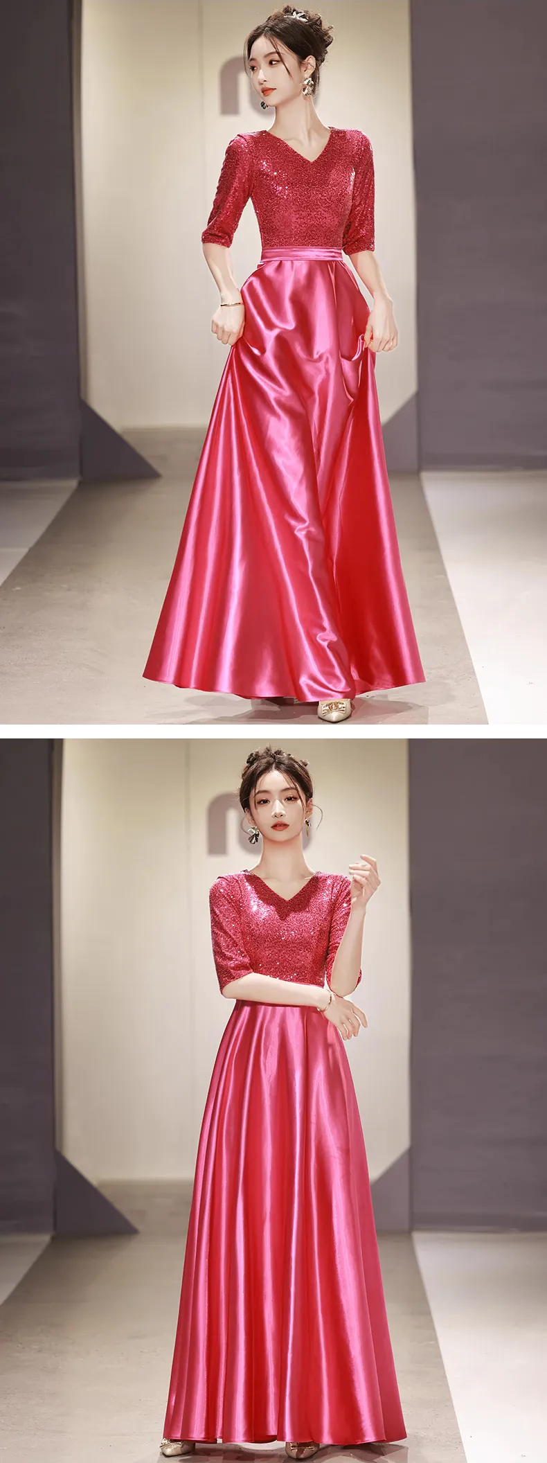 Simple-A-Line-Junior-Wedding-Guest-Satin-Bridesmaid-Maxi-Dress16