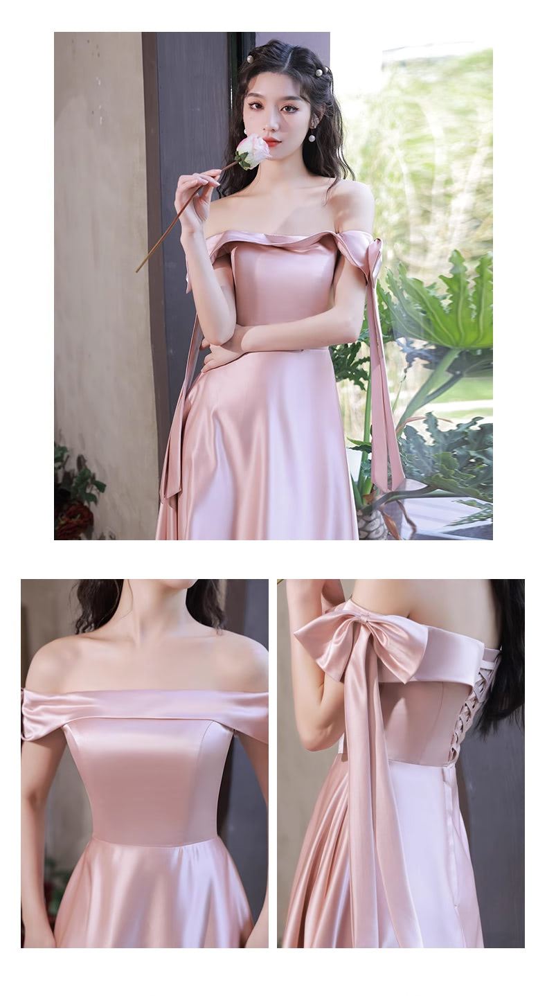 Simple-Pink-Satin-Bridesmaid-Midi-Dress-Homecoming-Graduation-Attire18