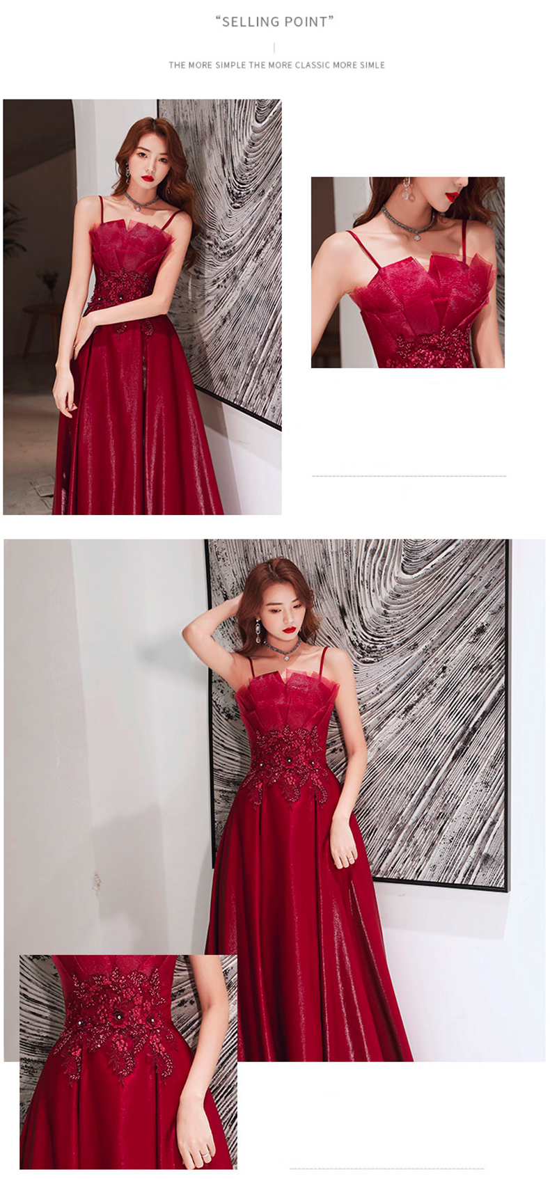 Simple Sleeveless Burgundy Slip Evening Gown Party Dress08