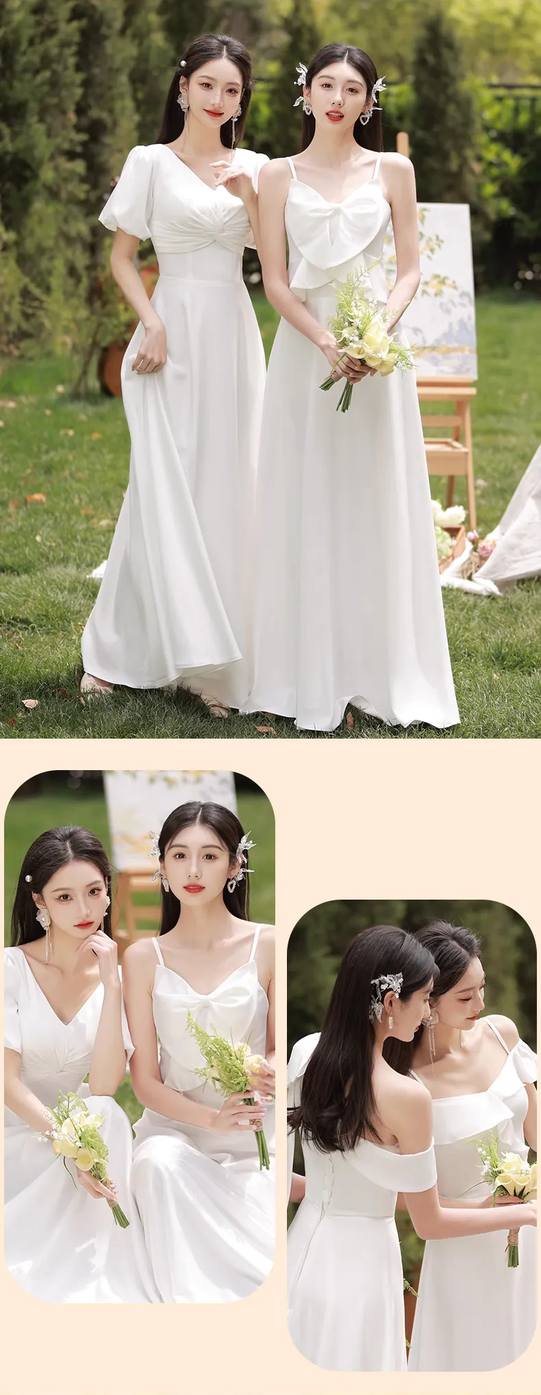 Simple-White-Bridesmaid-Long-Dress-Homecoming-Graduation-Attire16