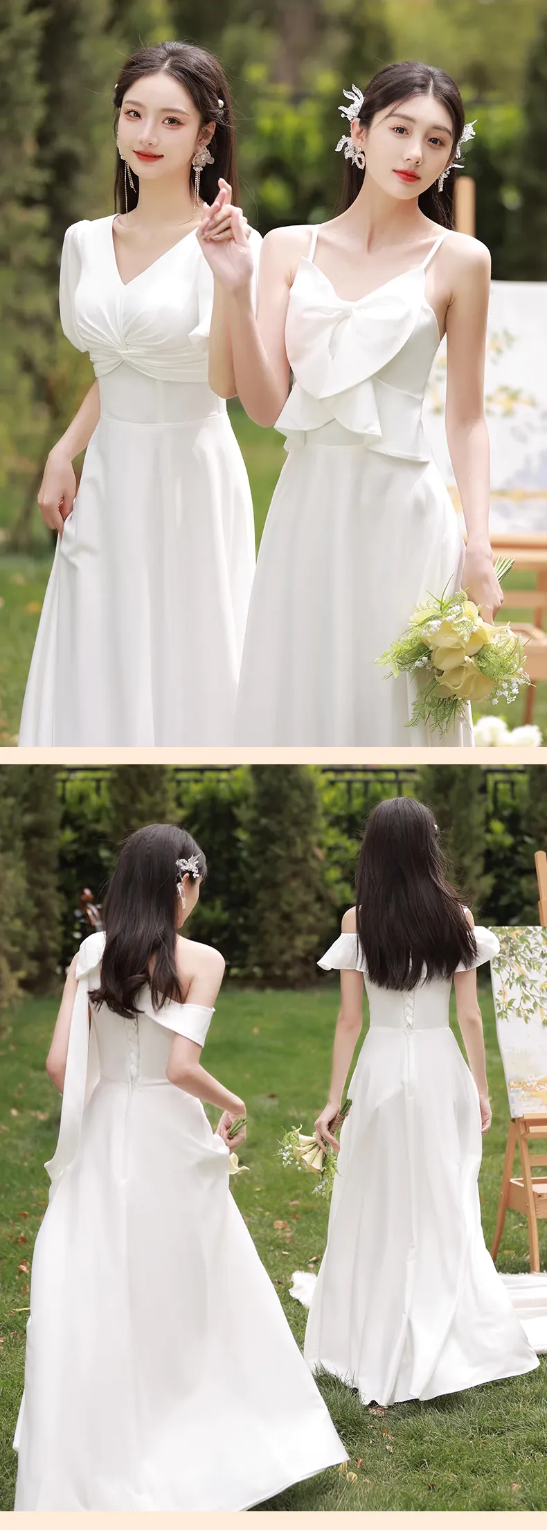 Simple-White-Bridesmaid-Long-Dress-Homecoming-Graduation-Attire17