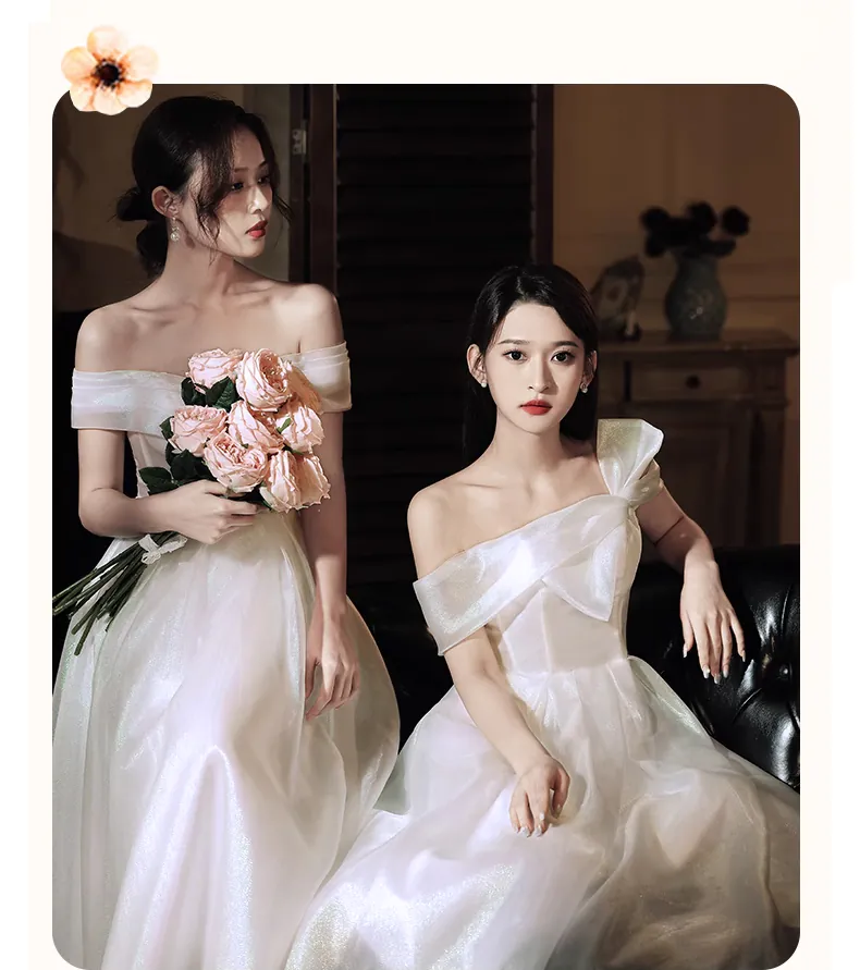 Sweet-A-Line-White-Tulle-Wedding-Guest-Party-Bridesmaid-Formal-Dress11