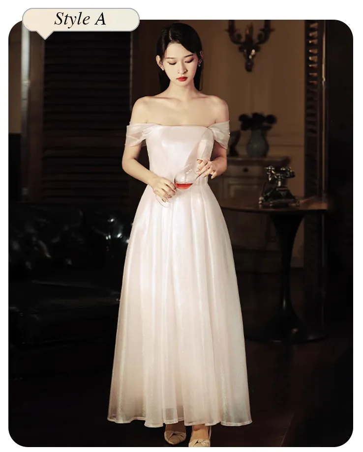 Sweet-A-Line-White-Tulle-Wedding-Guest-Party-Bridesmaid-Formal-Dress17