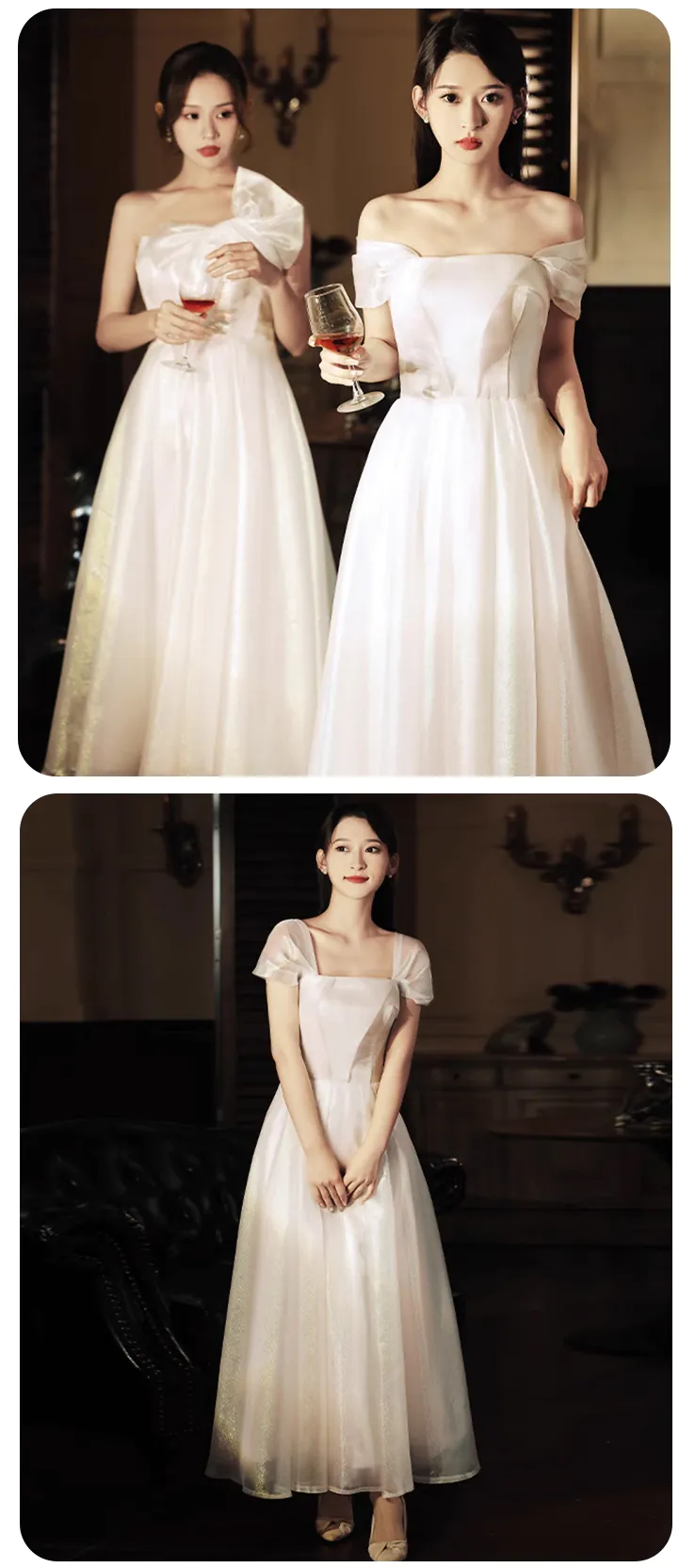 Sweet-A-Line-White-Tulle-Wedding-Guest-Party-Bridesmaid-Formal-Dress18