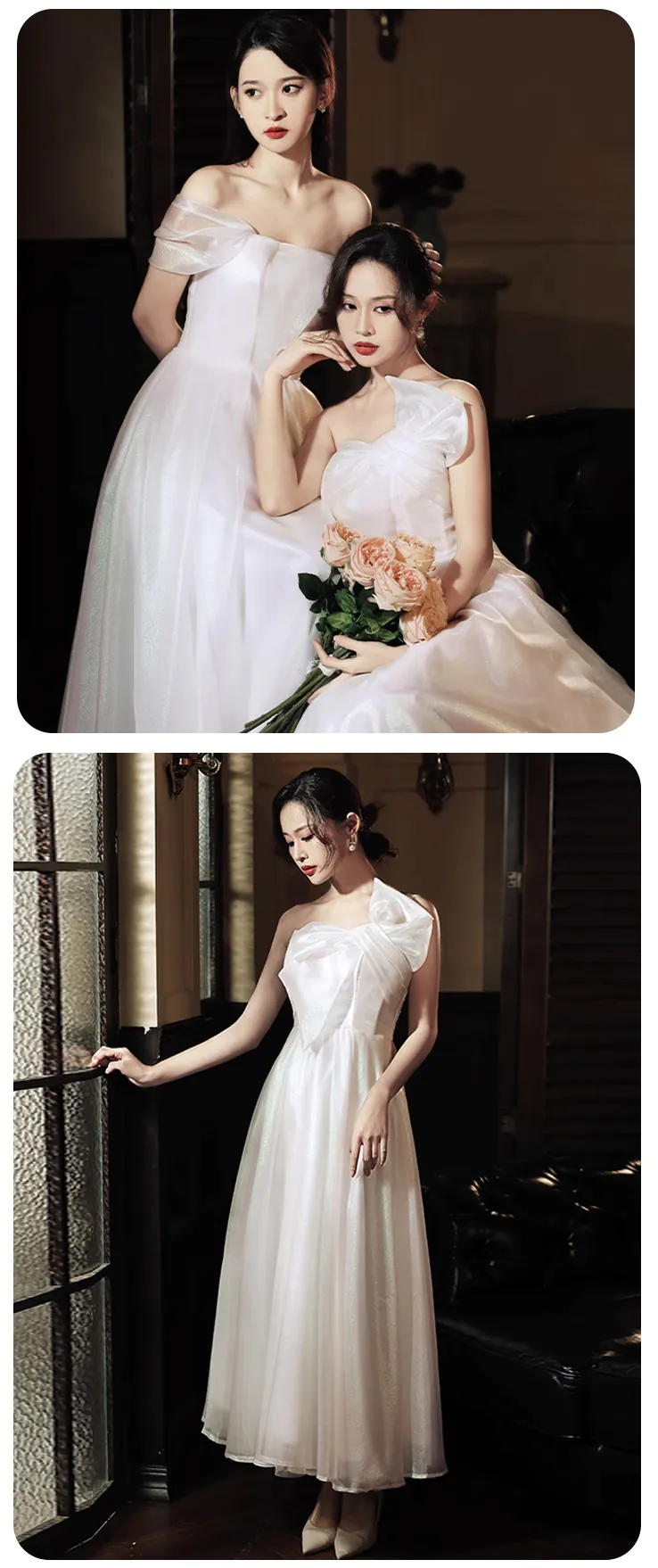 Sweet-A-Line-White-Tulle-Wedding-Guest-Party-Bridesmaid-Formal-Dress24
