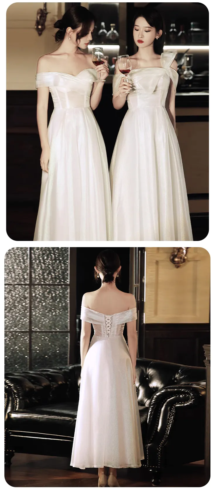 Sweet-A-Line-White-Tulle-Wedding-Guest-Party-Bridesmaid-Formal-Dress27