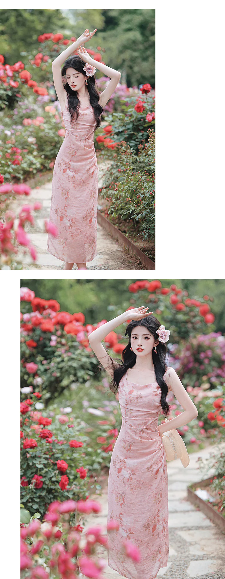Sweet-Girl-Vibe-Floral-Print-Camisole-Dress-with-Cover-up-Knit-Cardigan-Set12