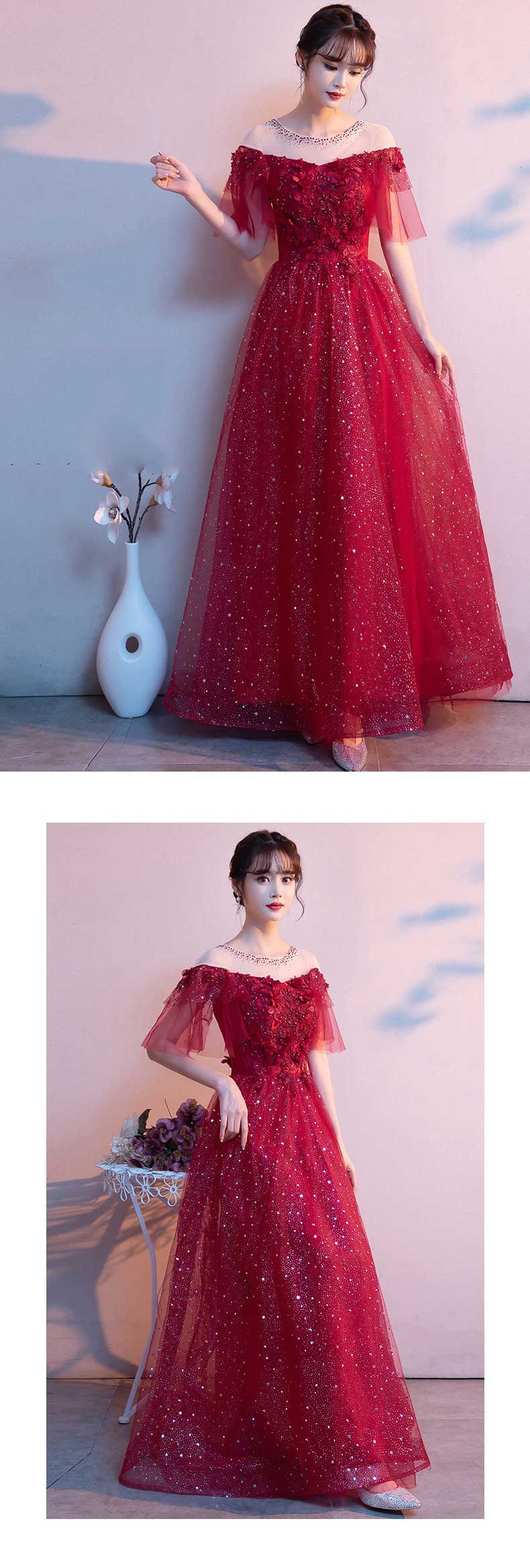 Sweet-Off-Shoulder-Chiffon-Wine-Red-Cocktail-Prom-Long-Dress10