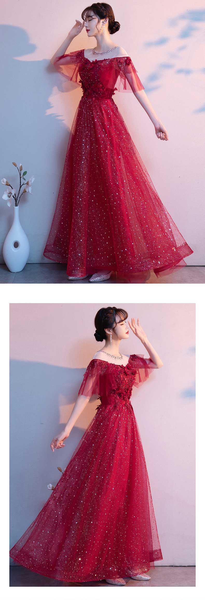 Sweet-Off-Shoulder-Chiffon-Wine-Red-Cocktail-Prom-Long-Dress11