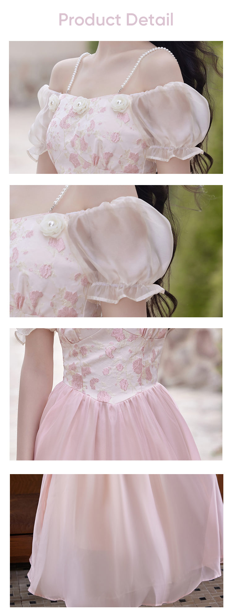 Sweet Vintage Pink Jacquard Short Sleeve Summer Casual Maxi Dress ...