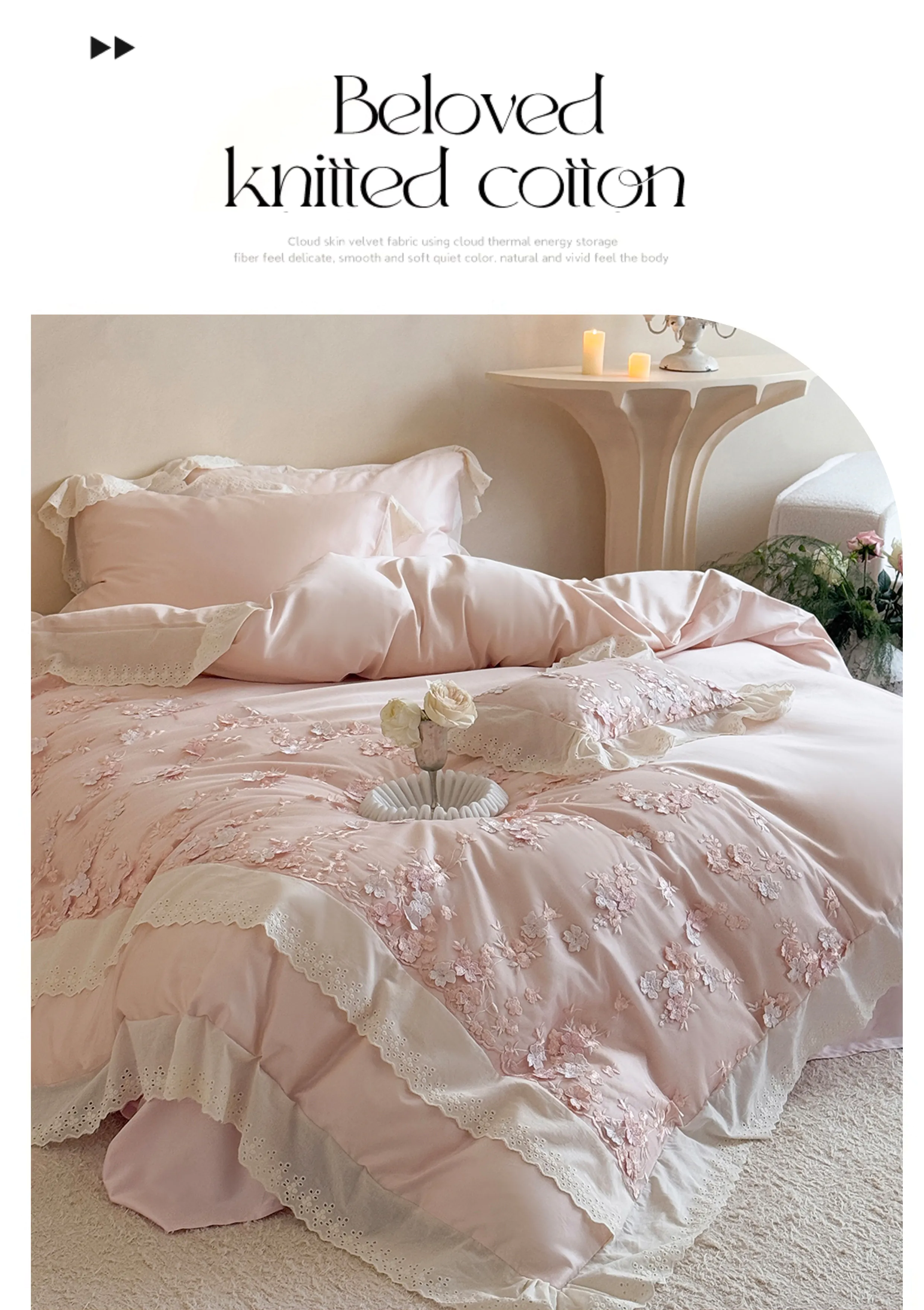 Vintage-Blush-Pink-100-Cotton-Floral-Embroidery-Duvet-Cover-Bedding-Set07