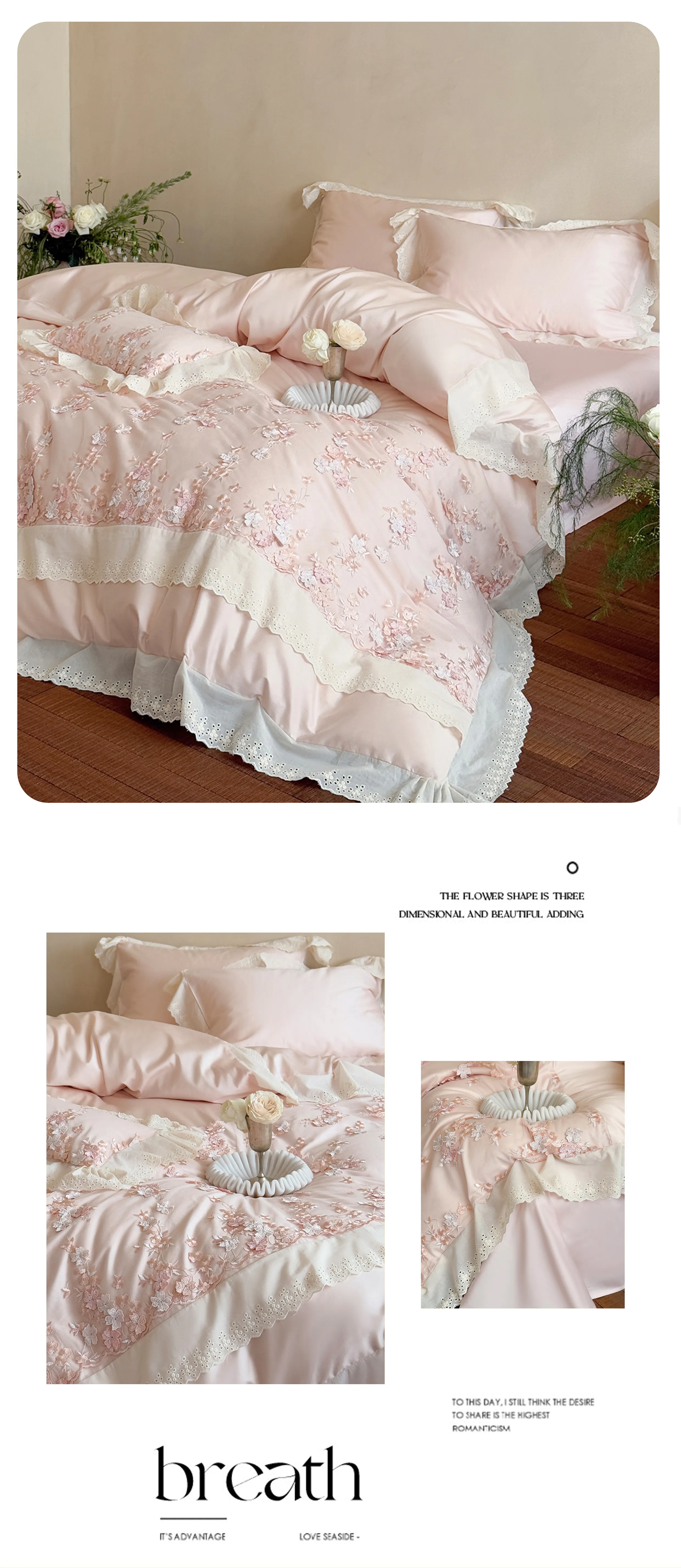 Vintage-Blush-Pink-100-Cotton-Floral-Embroidery-Duvet-Cover-Bedding-Set10