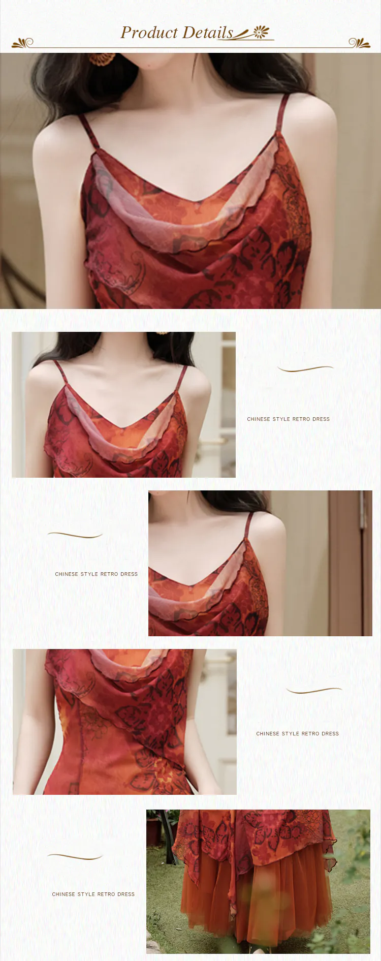 Vintage-Floral-Print-Cowl-Neck-Slip-Dress-with-Tulle-Mesh-Layered-Skirt-Set08