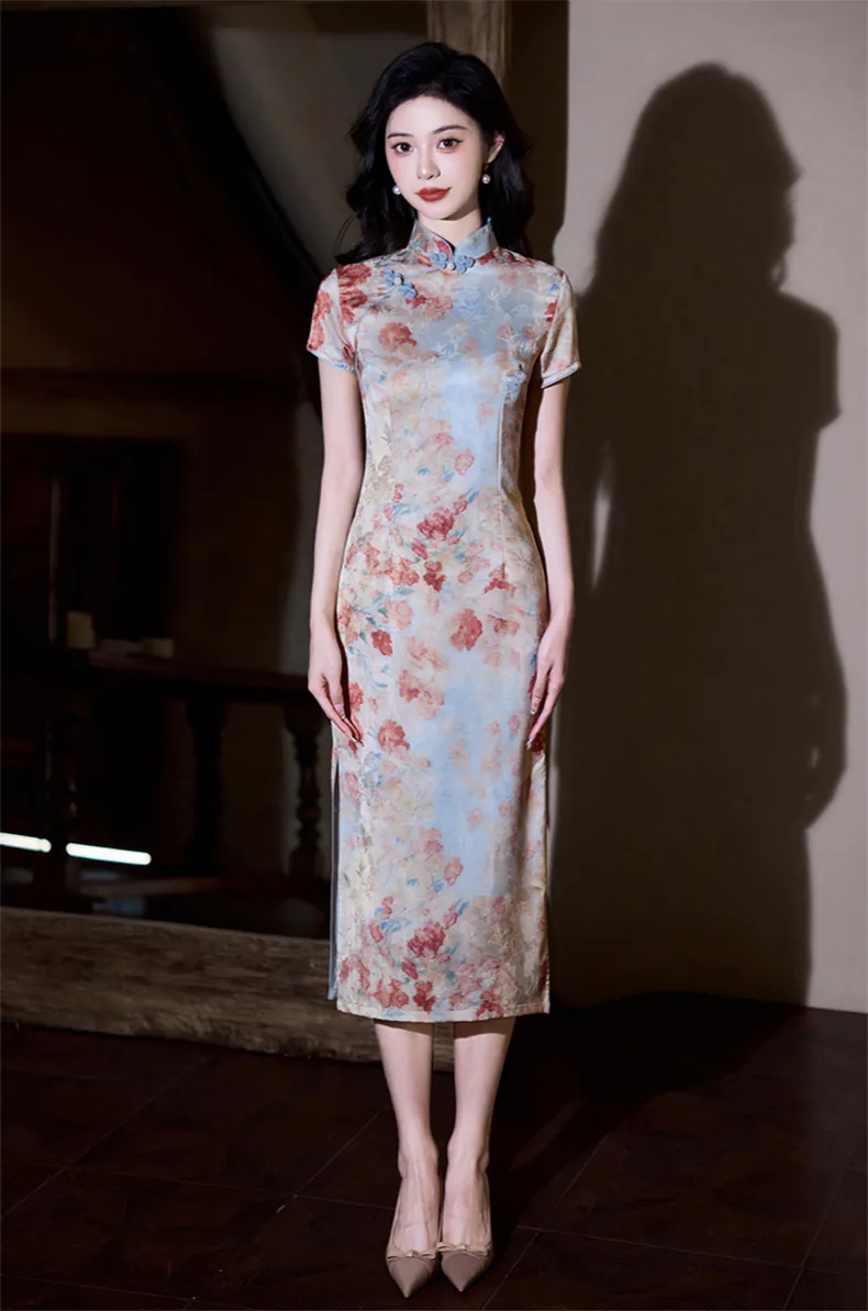 Vintage-Graceful-Floral-Print-Mandarin-Collar-Cheongsam-Qipao-Dress07