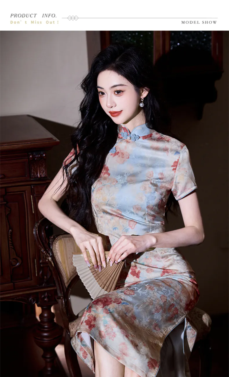 Vintage-Graceful-Floral-Print-Mandarin-Collar-Cheongsam-Qipao-Dress08