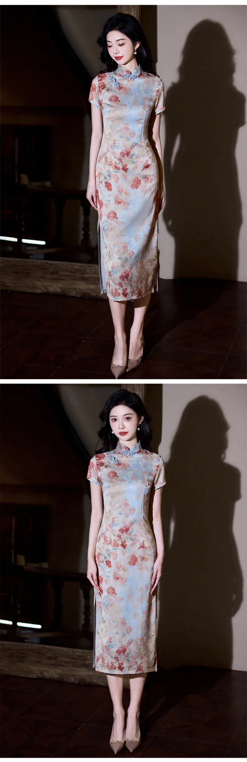 Vintage-Graceful-Floral-Print-Mandarin-Collar-Cheongsam-Qipao-Dress12