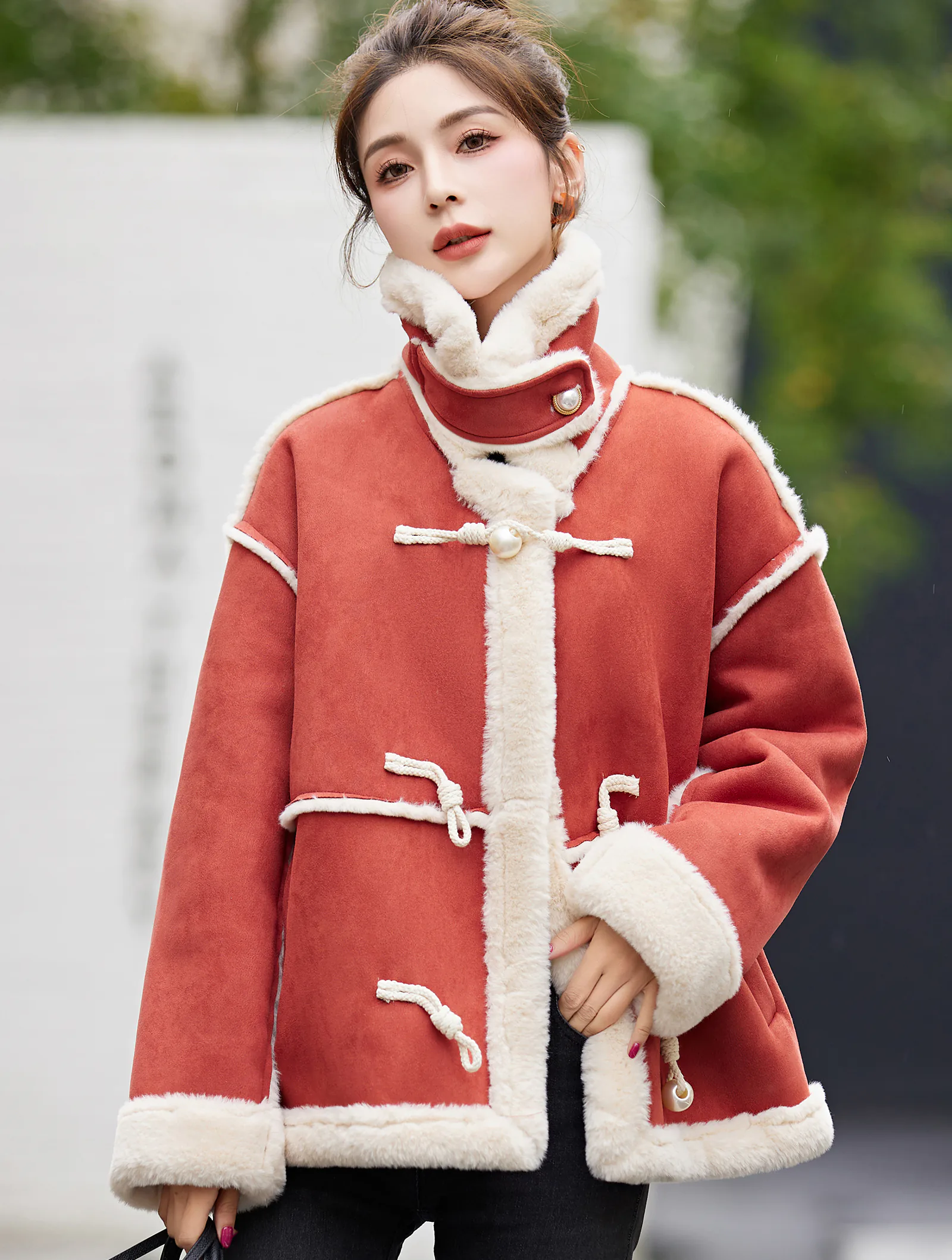 Women's Winter Warm Office Casual Wool Blend Over Coat Jacket01