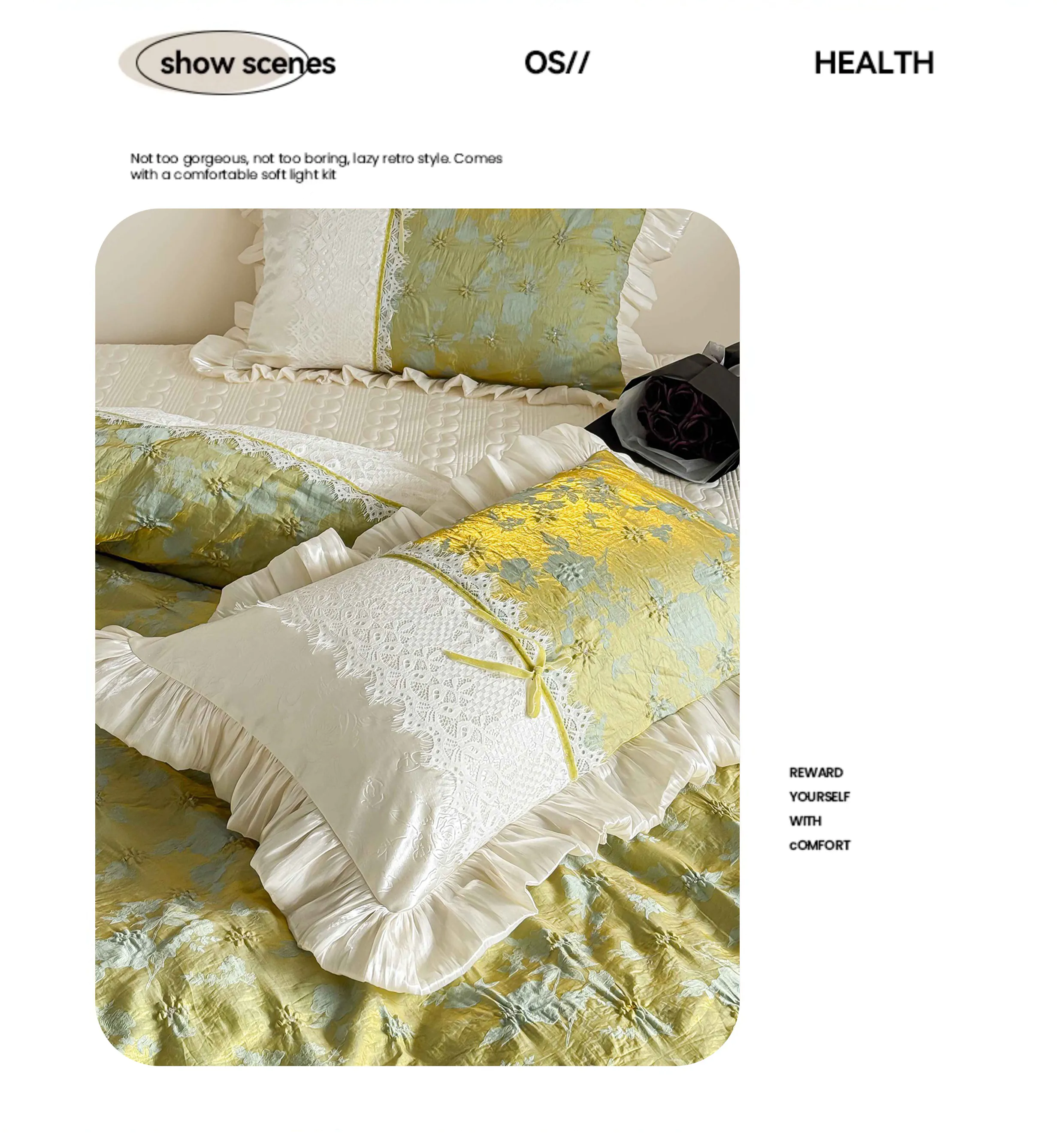 Coquette-Vintage-Green-Jacquard-Floral-Lace-Ruffle-Edge-Bedding-Set14
