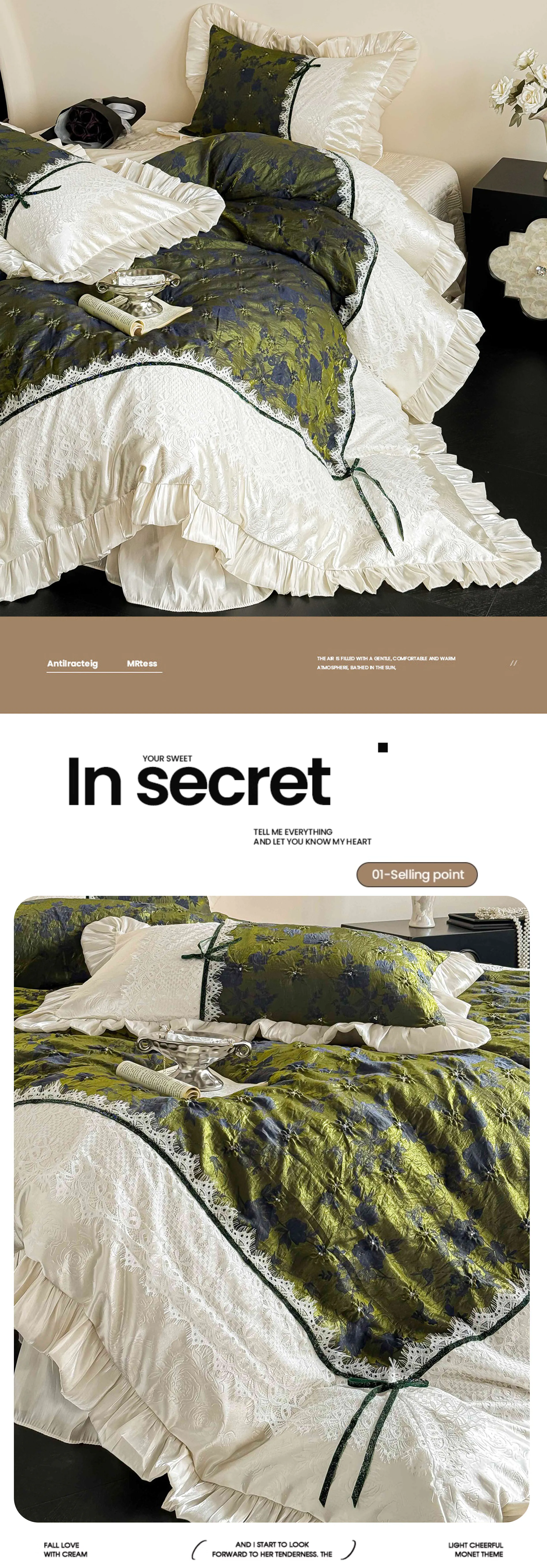 Coquette-Vintage-Green-Jacquard-Floral-Lace-Ruffle-Edge-Bedding-Set17