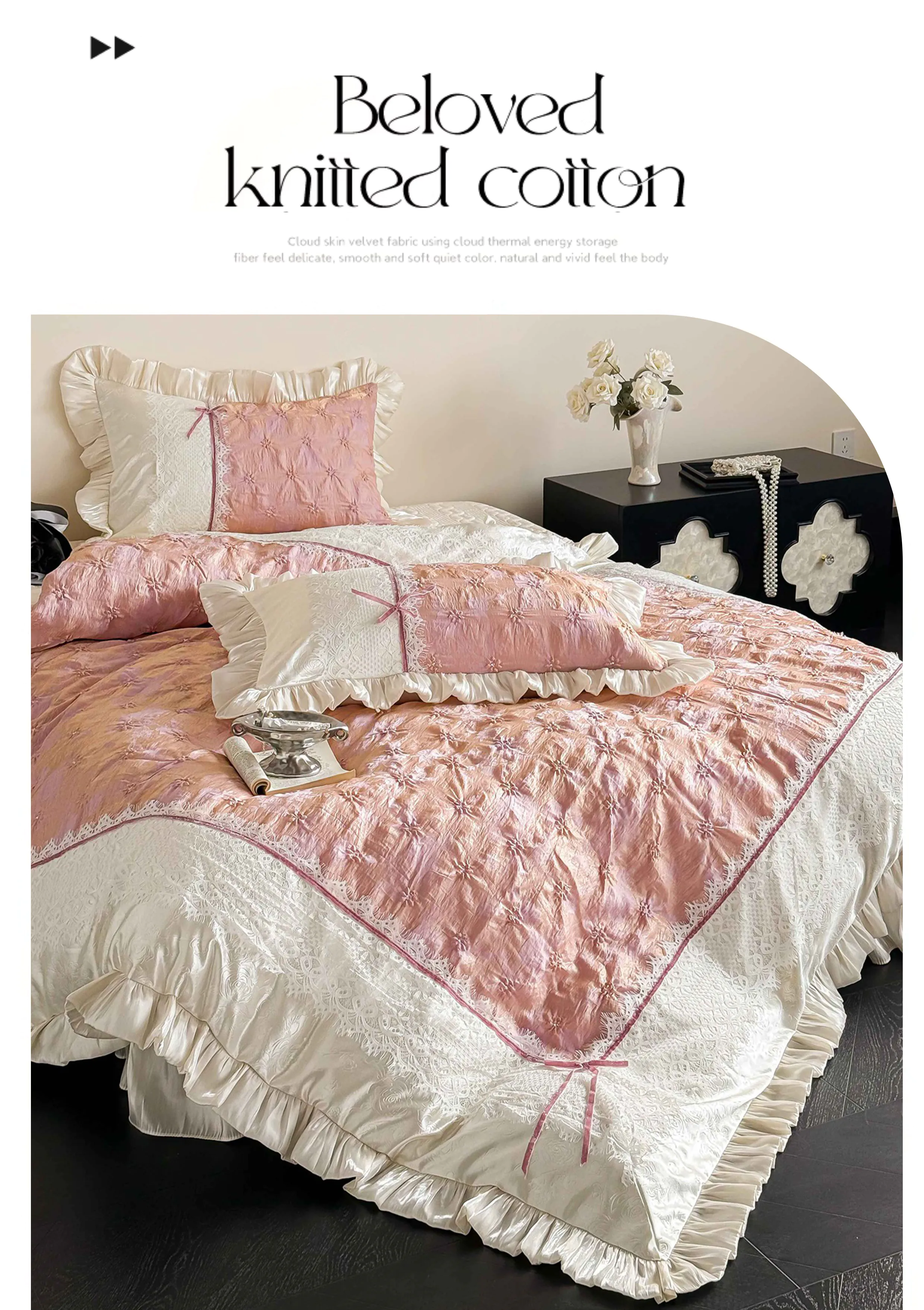Coquette-Vintage-Green-Jacquard-Floral-Lace-Ruffle-Edge-Bedding-Set20