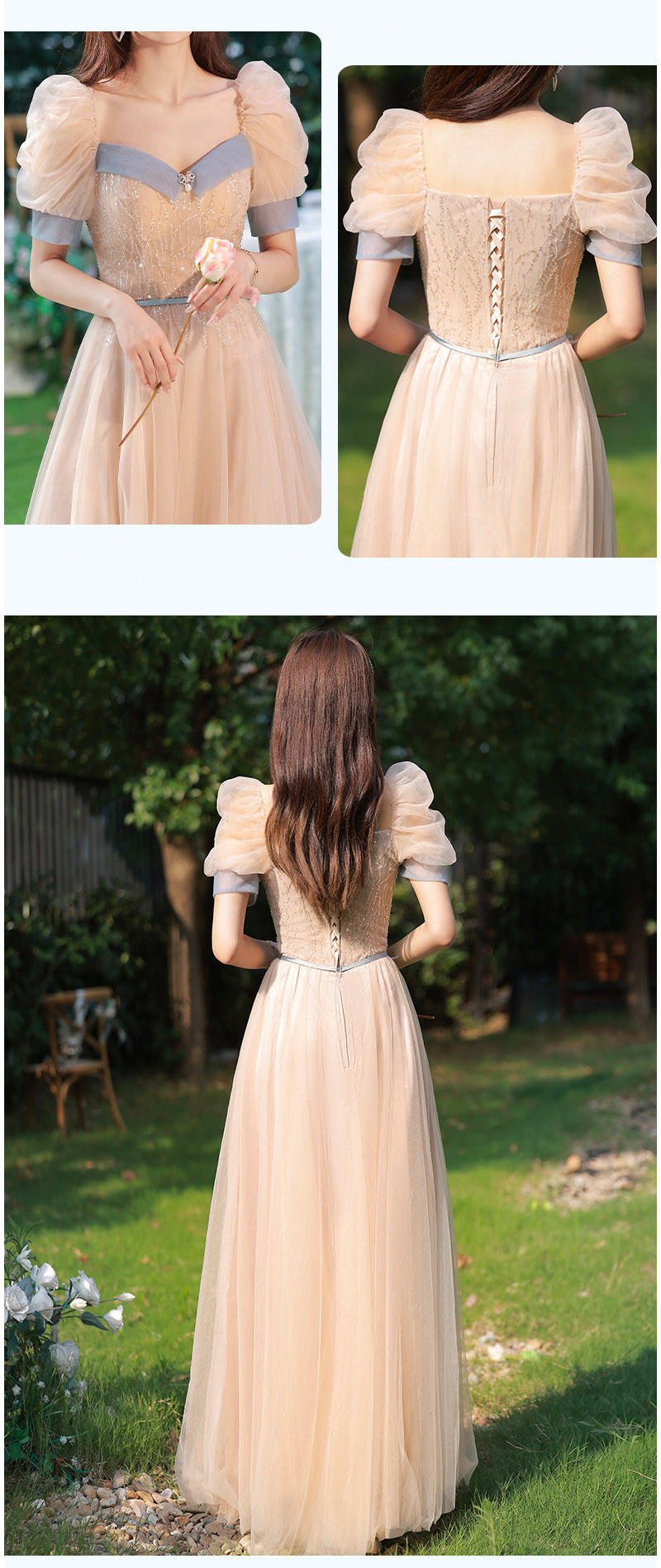 Fairy Bridesmaid Dress Wedding Guest Party Outfit Maxi Gown20