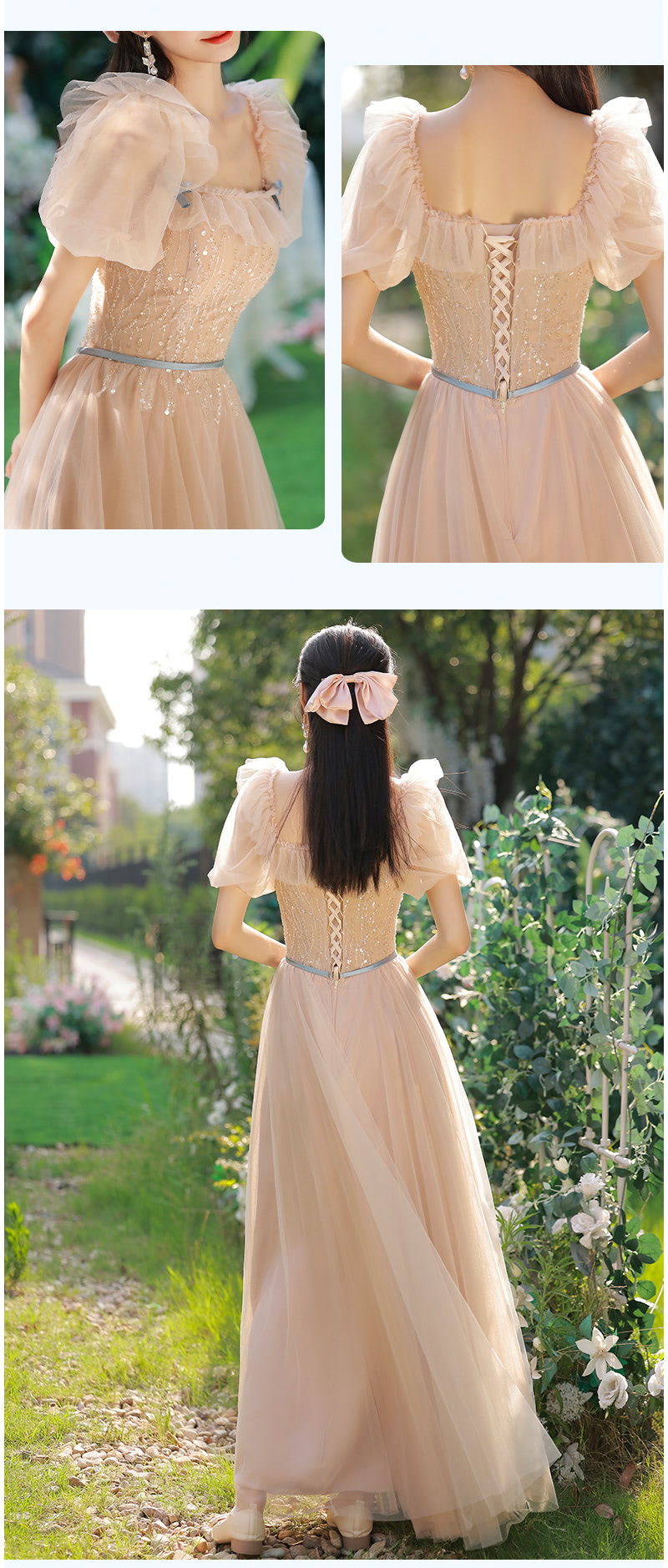 Fairy Bridesmaid Dress Wedding Guest Party Outfit Maxi Gown22
