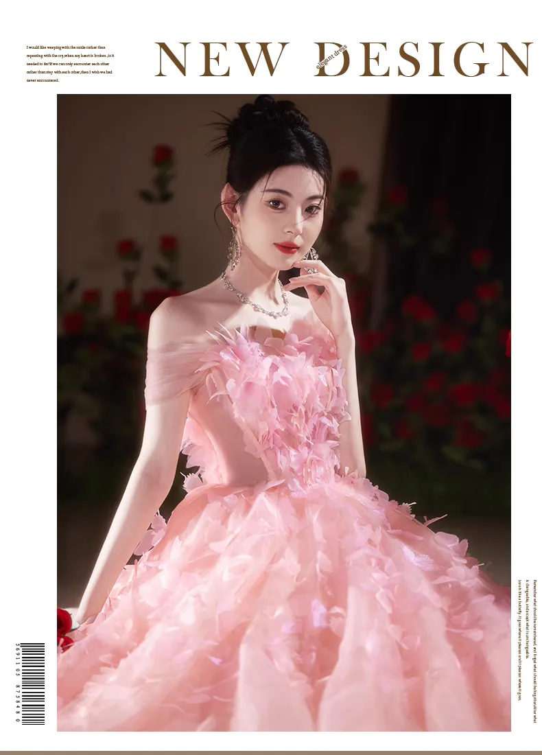 strapless open back dress Elena Pink Butterfly Print – Sirens London main image 1