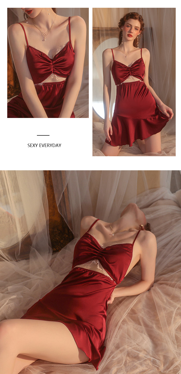 Ladies-Sleeveless-Satin-Camisole-Slip-Nightie-Soft-Sleep-Dress18