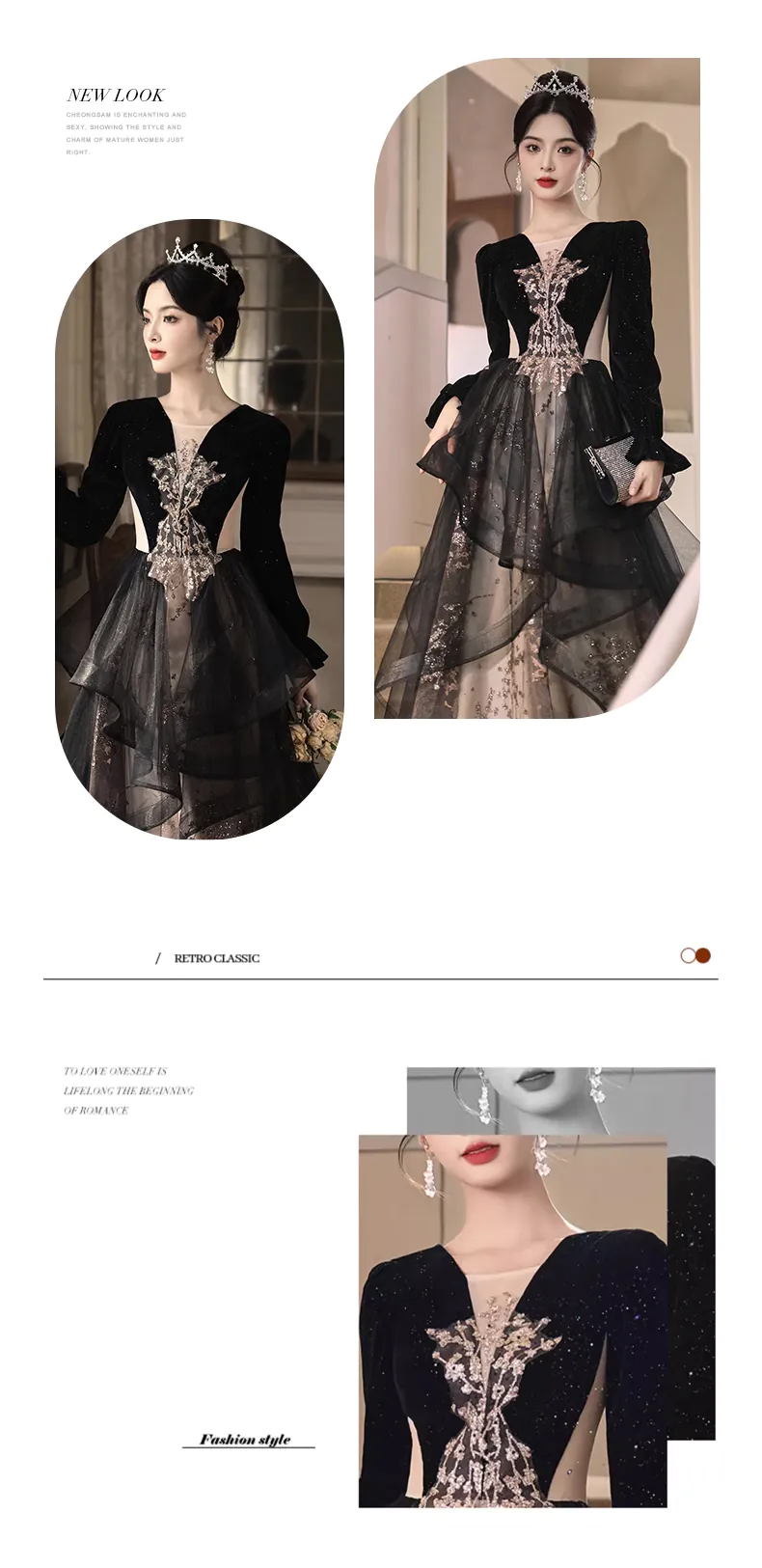 Pretty-Embroidery-V-neck-Long-Sleeve-Black-Evening-Dress-Ball-Gown09