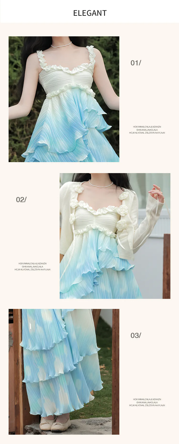 Sweet-Blue-White-Gradient-Irregular-Skirt-Dress-with-Apricot-Cardigan-Set10