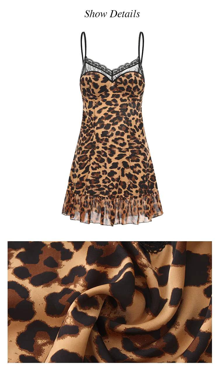 Sexy-V-Neck-Leopard-Print-Ruffle-Hem-Nightgown-Chemise-Lingerie12