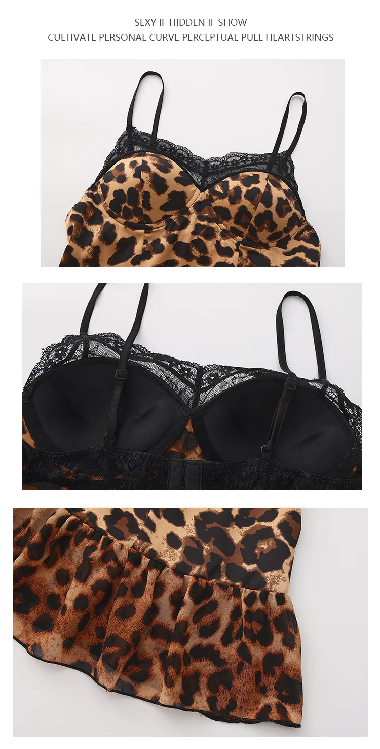 Sexy-V-Neck-Leopard-Print-Ruffle-Hem-Nightgown-Chemise-Lingerie13