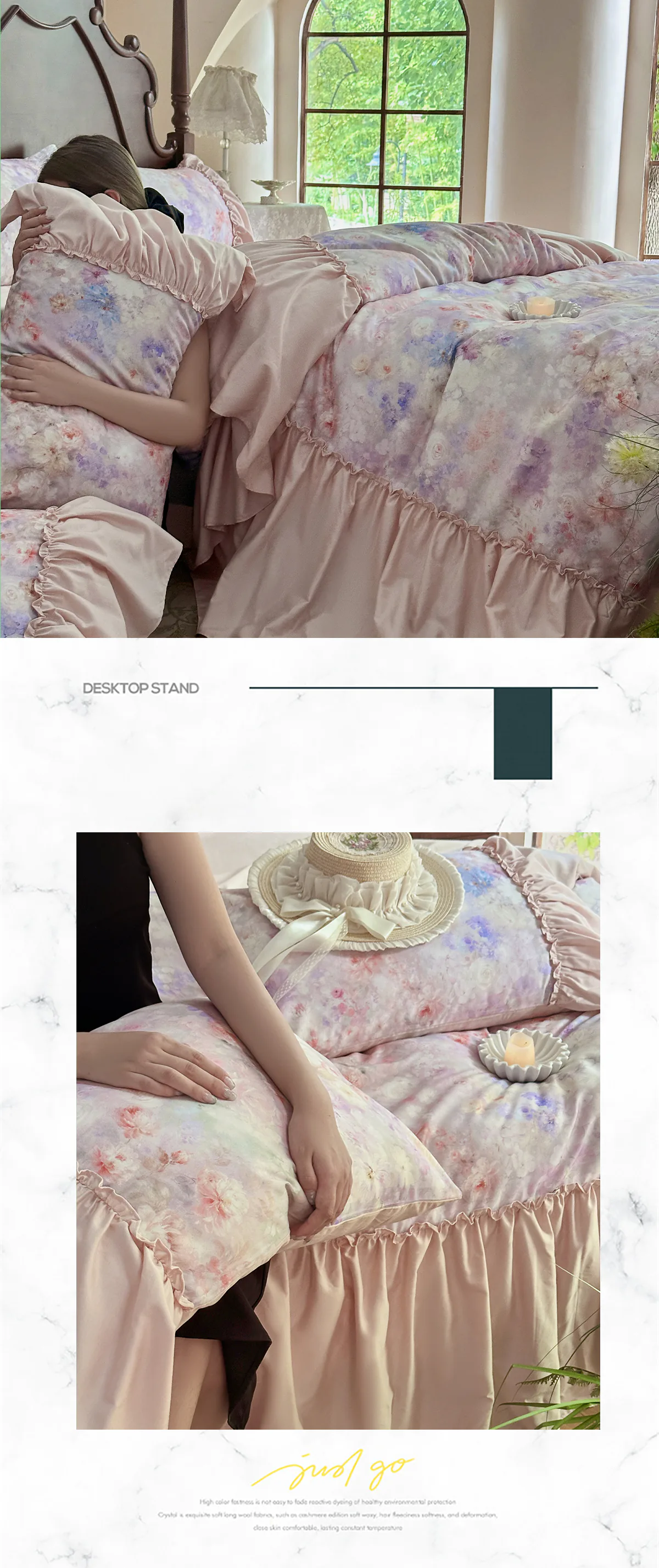 Vintage-Oil-Painting-Floral-Brushed-Tencel-Cotton-Ruffle-Edge-Bedding-Set11